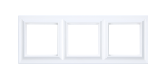 Рамка 3-поста; Eco Profi Standart; термопласт; белый матовый, Jung EPS483WWM