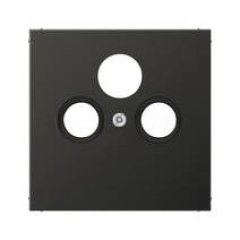 EcoProfi Накладка для телевизионной и спутниковой розетки, термопласт, черный матовый, Jung EP561BFPLSATSWM