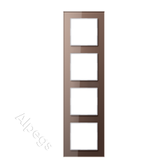AC584GLMO A creation, Рамка 4поста, стекло мокко