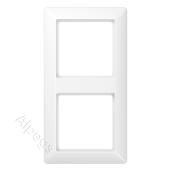 AS582WW Рамка 2-кратная для вертикальной и горизонтальной установки; белая