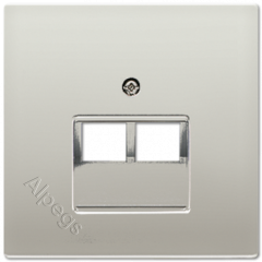 LSmetal Накладка для комп. розетки 2хRJ45, стальн. ES2969-2UA