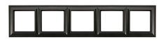 Рамка Eco Profi Standart 5-местная (черный матовый), Jung EPS485SWM