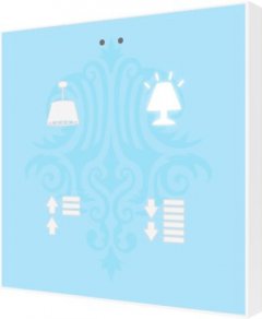 Выключатель сенсорный KNX Flat F4, 4-кнопочный, в уст. коробку, произвольная графика