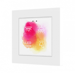 Выключатель сенсорный KNX Flat 55 X1, 1-кнопочный, произвольная графика