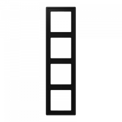 LS990 Рамка 4-местная, цвет матовый черный LS984SWM