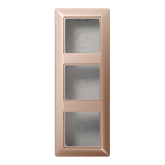 AS583ACH Коробка для накладного монтажа 3-кратная; шампань