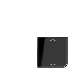 CD404TSAPSW14 клавиша с символом для 3 и 4-клавишного пульта KNX, чёрная, для серии CD (верхняя левая; верхняя лев