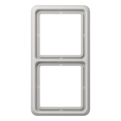 CD582WULG Рамка для вертикальной и горизонтальной установки ударопрочная, 2-кратная; светло-серая