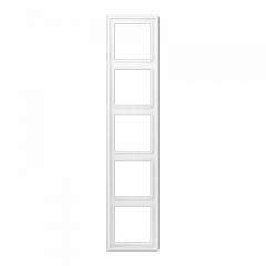 LS990 Рамка 5-местная, цвет Матовый белый LS985WWM