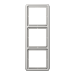 CD583LG Рамка для вертикальной и горизонтальной установки, 3-кратная; светло-серая