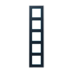 A VIVA Рамка 5-ная, стекло цвет Синий, Jung AV585GLMNB