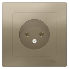 ATN000540 - AtlasDesign РОЗЕТКА без заземления, 16А, в сборе, ШАМПАНЬ