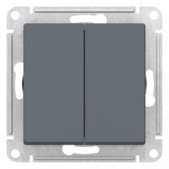 ATLASDESIGN 2-клавишный ПЕРЕКЛЮЧАТЕЛЬ, перекрестный, 2 x сх. 7, 10АХ, механизм, ГРИФЕЛЬ, ATN000773
