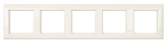 EP485 Рамка 5-кратная для вертикальной и горизонтальной установки; слоновая кость