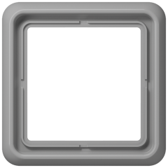 CD581WUGR Рамка для вертикальной и горизонтальной установки ударопрочная, однократная; серая