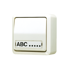 606ANA Выключатель 10 AX 250 V   для накладного монтажа, с полем для надписи; слоновая кость