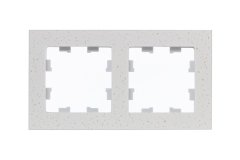 ATN343102 - AtlasDesign Nature Рамка на 2 поста, мрамор крем роял