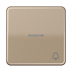 CD590KO5KGB Клавиша с окошком и символом звонок для выключателей с подсветкой; золотая бронза