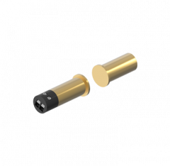 Магнито-контактный врезной датчик для дверей и окон, цвет золотой