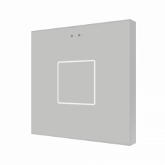 Выключатель сенсорный KNX Flat F1, 1-кнопочный, цвет серебро