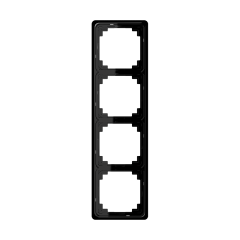 CDP584SW Рамка для вертикальной и горизонтальной установки, 4-кратная, черная