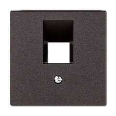 EcoProfi накладка для одинарной компьютерной или телефонной розетки, антрацит, EP569-1BFPLUAAN