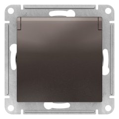 ATN000646 - AtlasDesign РОЗЕТКА с заземлением со шторками с крышкой, 16А, IP20, механизм, МОККО