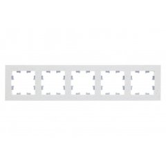 ATN343105 - AtlasDesign NATURE 5-постовая РАМКА, МРАМОР КРЕМ РОЯЛ