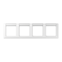 AS5840NAWW Рамка 4-кратная с полем для надписи для горизонтальной установки; белая