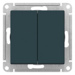 ATLASDESIGN 2-клавишный ПЕРЕКЛЮЧАТЕЛЬ, перекрестный, 2 x сх. 7, 10АХ, механизм, ИЗУМРУД, ATN000873