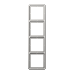 CD584LG Рамка для вертикальной и горизонтальной установки, 4-кратная; светло-серая