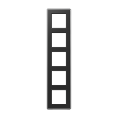 A VIVA Рамка 5-ная, стекло черный, Jung AV585GLMSW