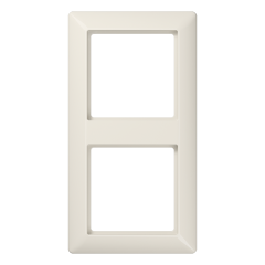 AS582BF Рамка 2-кратная для вертикальной и горизонтальной установки; термопласт, слоновая кость