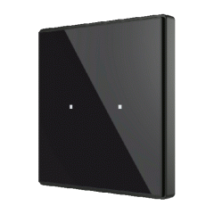 Выключатель сенсорный KNX Square TMD, 2-кнопочный, цвет черный
