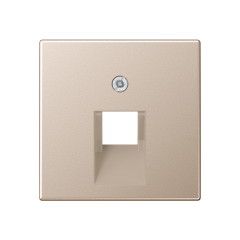 A569-1PLUACH A 500, Крышка для одинарной телефонной и компьютерной розетки UAE, шампань