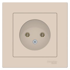 ATN000240 - AtlasDesign РОЗЕТКА без заземления, 16А, в сборе, БЕЖЕВЫЙ