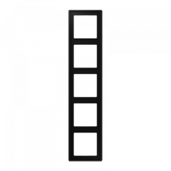 LS990 Рамка 5-местная, цвет матовый черный LS985SWM