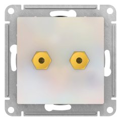 ATN000487 - AtlasDesign АУДИОРОЗЕТКА двухместная, ЖЕМЧУГ