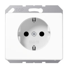 SL520WW Механизм розетки 2P+E безвинтовой зажим SL500 белый