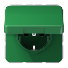 CD590KLGN Крышка откидная для штепсельных розеток и изделий с платой 50?50 мм; зеленая