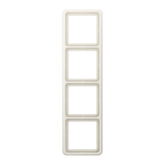 CD584WUW Рамка для вертикальной и горизонтальной установки ударопрочная, 4-кратная; слоновая кость