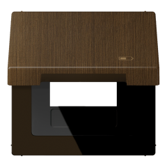 Рамка с подпружиненной крышкой для USB-механизмов, с центральной платой