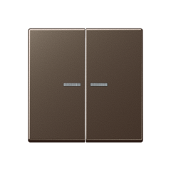A595KO5MO A 500, Клавиша для сдвоенного выключателя с подсветкой, мокко