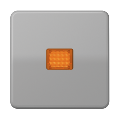 CD590KOBFGR Клавиша с оранжевым окошком для выключателя с подсветкой; серая