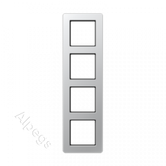 Jung A Flow - Рамка 4-ая, цвет алюминий AF584BFAL