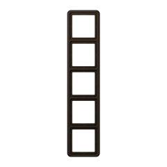 CD585BR Рамка для вертикальной и горизонтальной установки, 5-кратная; коричневая