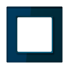 Рамка для вертикальной и горизонтальной установки, 1 пост, стекло Синий, Jung AC581GLNB