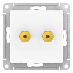 ATN000187 - AtlasDesign АУДИОРОЗЕТКА двухместная, БЕЛЫЙ