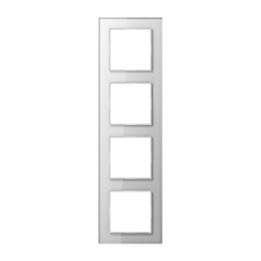 Рамка 4-постовая Jung A creation стекло белое, AC584GLWW