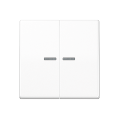 AS591-5KO5BFWW Клавиши для сдвоенного выключателя с окошком для подсветки; термопласт; белые